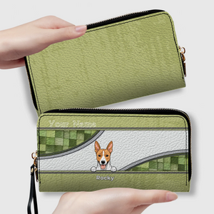 Custom Leather Long Wallet – Personalize 1–5 Dogs, Choose Your Favorite Breeds, Perfect Gift for Dog Lovers - 89Prints