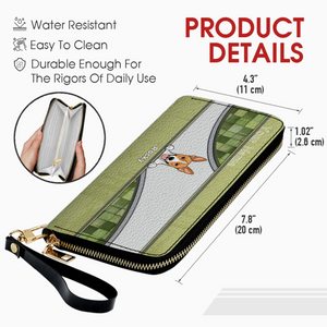 Custom Leather Long Wallet – Personalize 1–5 Dogs, Choose Your Favorite Breeds, Perfect Gift for Dog Lovers - 89Prints