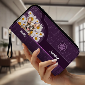 Custom Pet Long Wallet – Dog Lover Gift with Dog Breed & Personalized Names - 89Prints