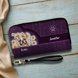 Custom Pet Long Wallet – Dog Lover Gift with Dog Breed & Personalized Names - 89Prints