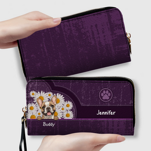 Custom Pet Long Wallet – Dog Lover Gift with Dog Breed & Personalized Names - 89Prints