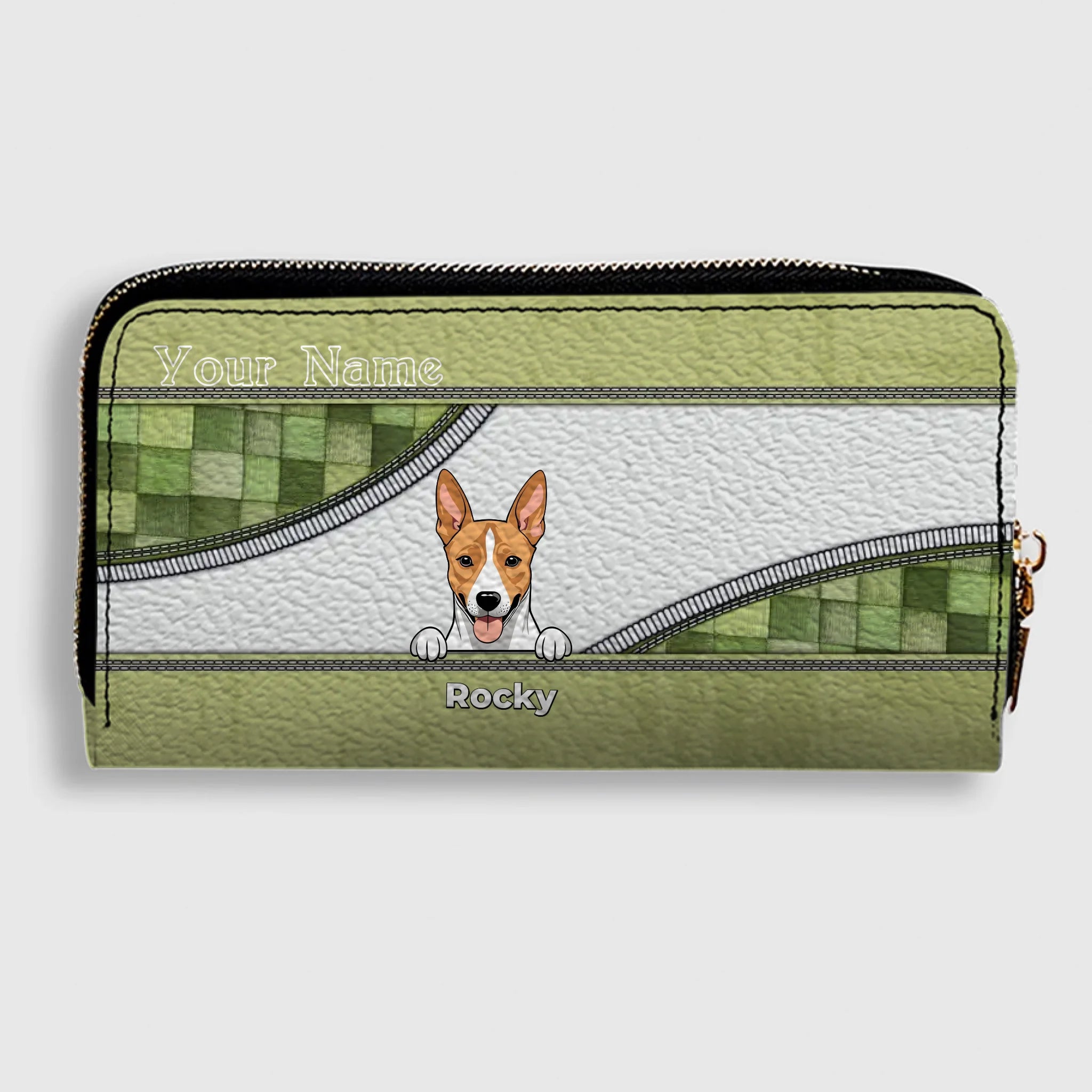 Custom Leather Long Wallet – Personalize 1–5 Dogs, Choose Your Favorite Breeds, Perfect Gift for Dog Lovers - 89Prints