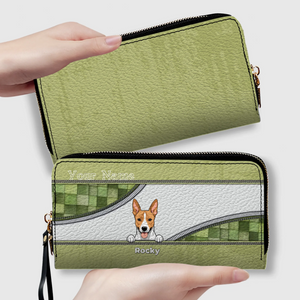 Custom Leather Long Wallet – Personalize 1–5 Dogs, Choose Your Favorite Breeds, Perfect Gift for Dog Lovers - 89Prints