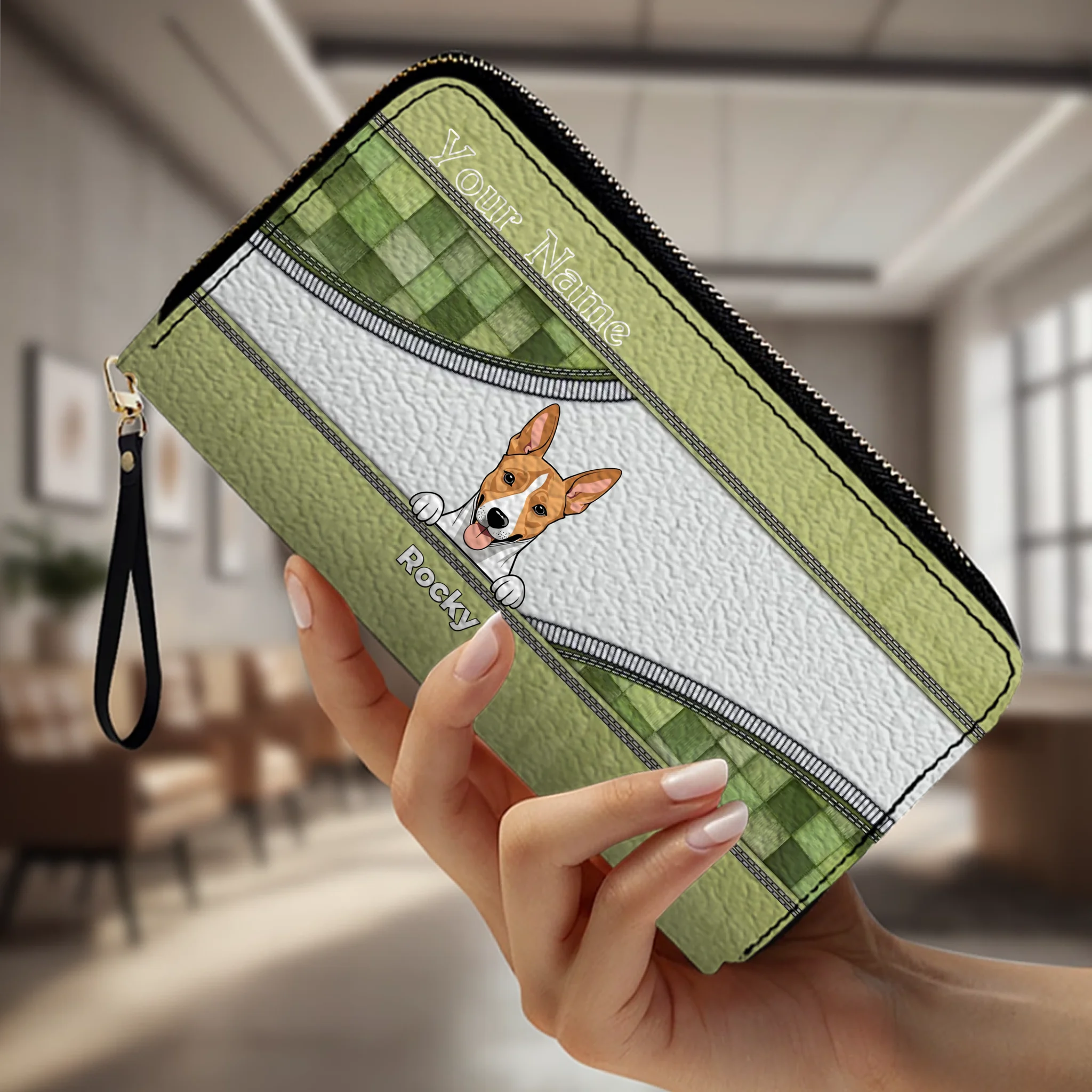 Custom Leather Long Wallet – Personalize 1–5 Dogs, Choose Your Favorite Breeds, Perfect Gift for Dog Lovers - 89Prints