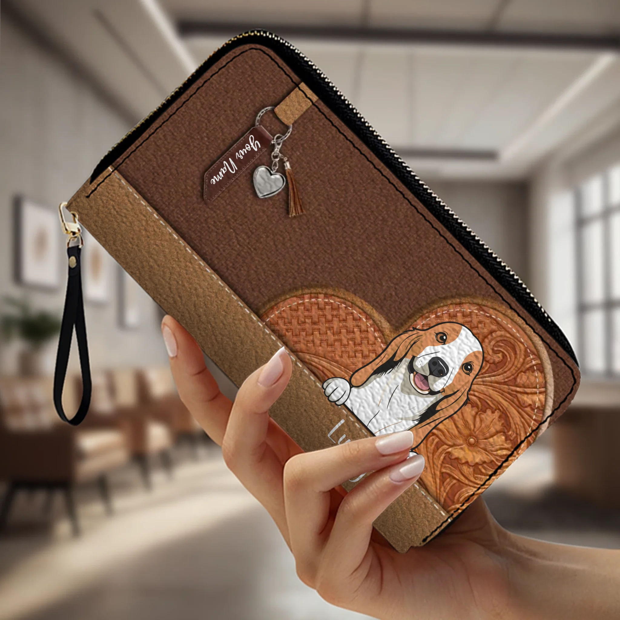Custom Pet Leather Wallet – Personalized Dog & Cat Signature Wallet | 89Prints
