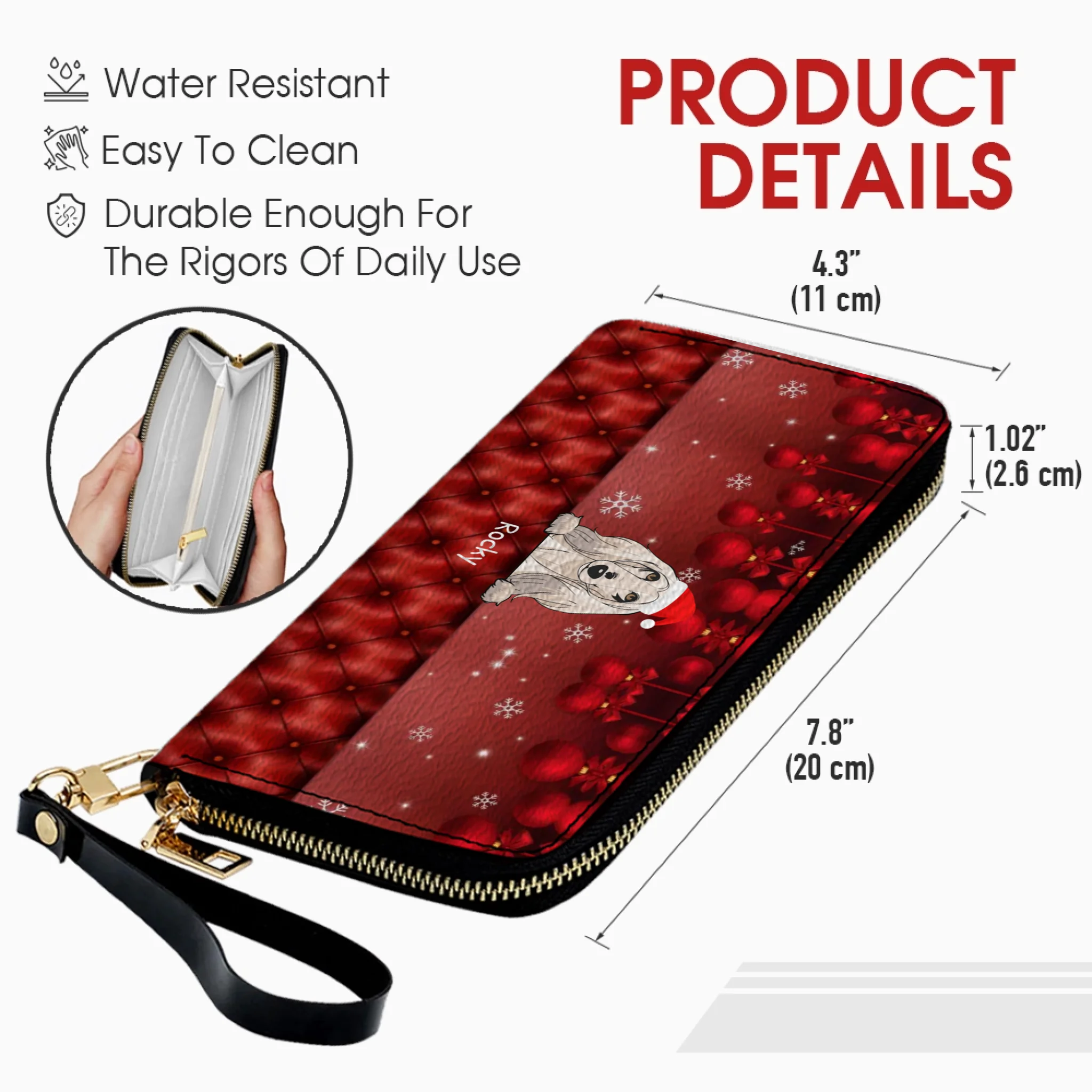 Ultimate Christmas Leather Wallet Gift – Personalized Wallet For Pet Lovers | 89Prints