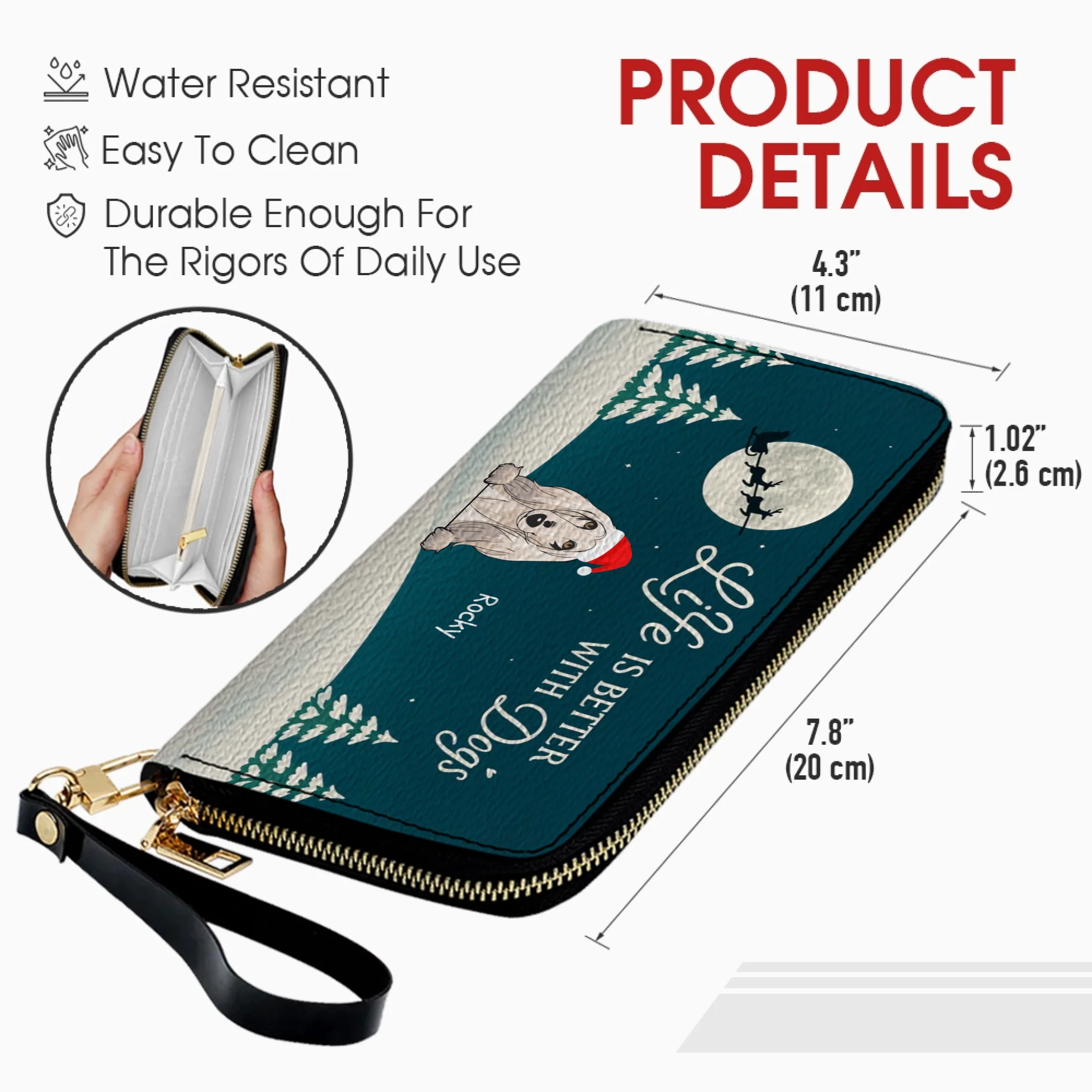 Christmas Gift Leather Wallet for Him/Her – Personalized 