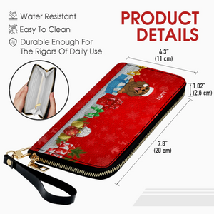 Festive Leather Wallet – Cute Personalized Christmas Gift for Pet Lovers | 89Prints