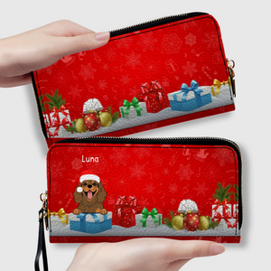 Festive Leather Wallet – Cute Personalized Christmas Gift for Pet Lovers | 89Prints