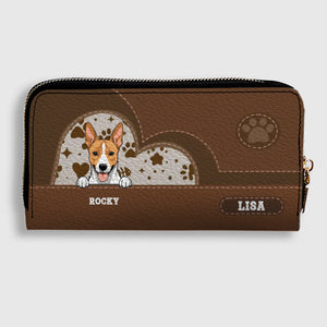 Personalized Long Leather Pet Wallet – Custom Dog & Cat Design - 89Prints