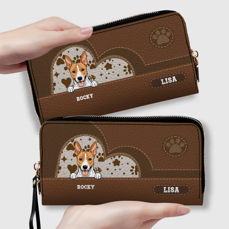 Personalized Long Leather Pet Wallet – Custom Dog & Cat Design - 89Prints