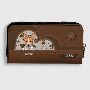 Personalized Long Leather Pet Wallet – Custom Dog & Cat Design - 89Prints