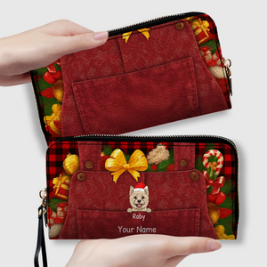 Warm Wishes Leather Wallet – Personalized Christmas Gift | 89Prints