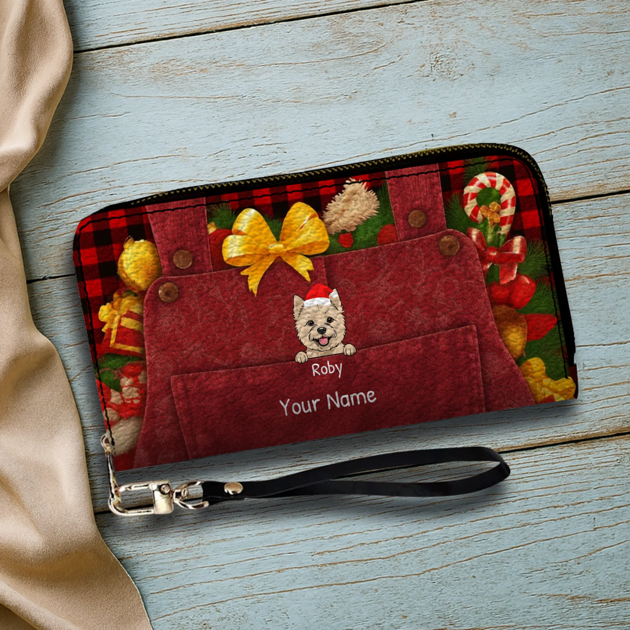 Warm Wishes Leather Wallet – Personalized Christmas Gift | 89Prints