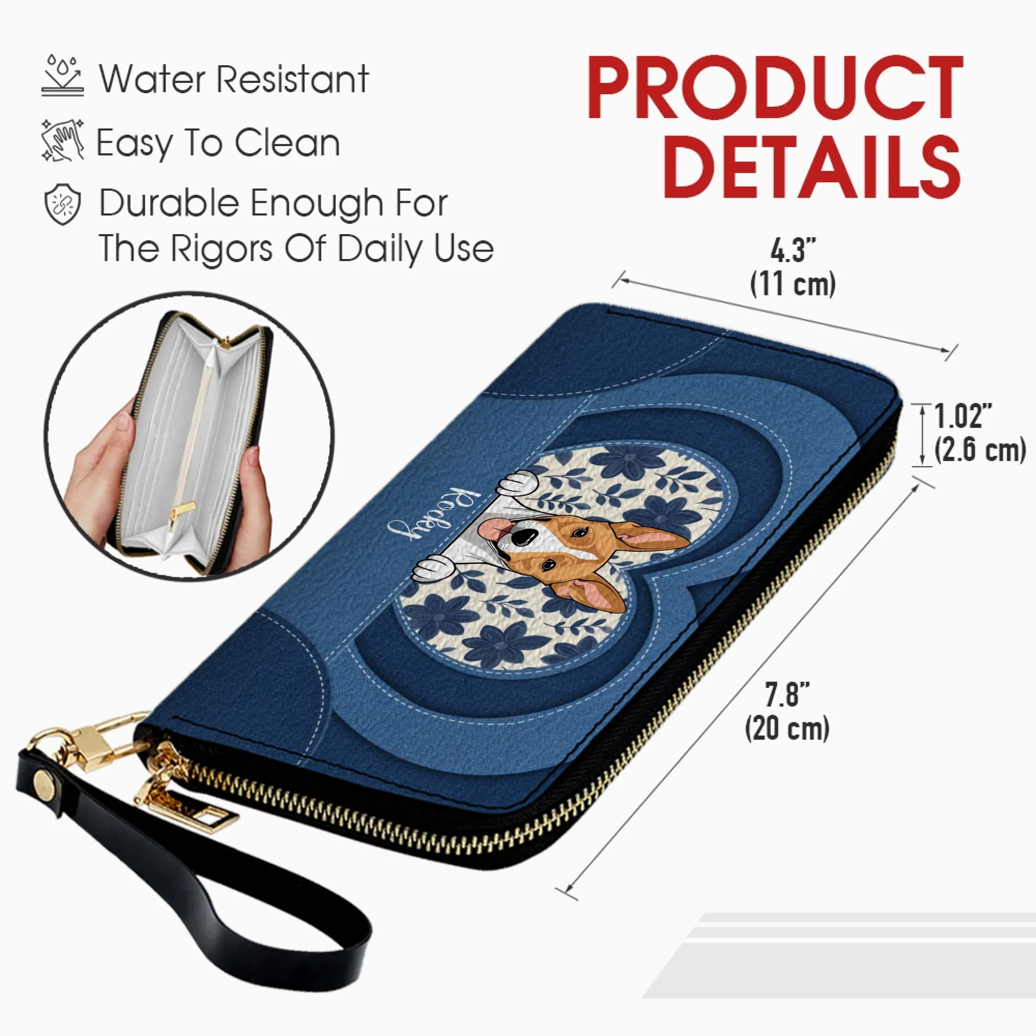 Custom Pet Portrait Wallet – Personalized Gift for Pet Lovers | 89Prints