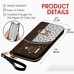 Custom Dog Leather Long Wallet – Add Your Cute Pup & Personalized Name, Perfect Gift for Pet Lovers - 89Prints