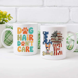 LOVE Dog Mug – Personalized Patriotic Pet Lover Gift – 89Prints