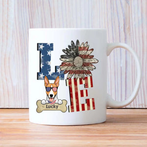 LOVE Dog Mug – Personalized Patriotic Pet Lover Gift – 89Prints