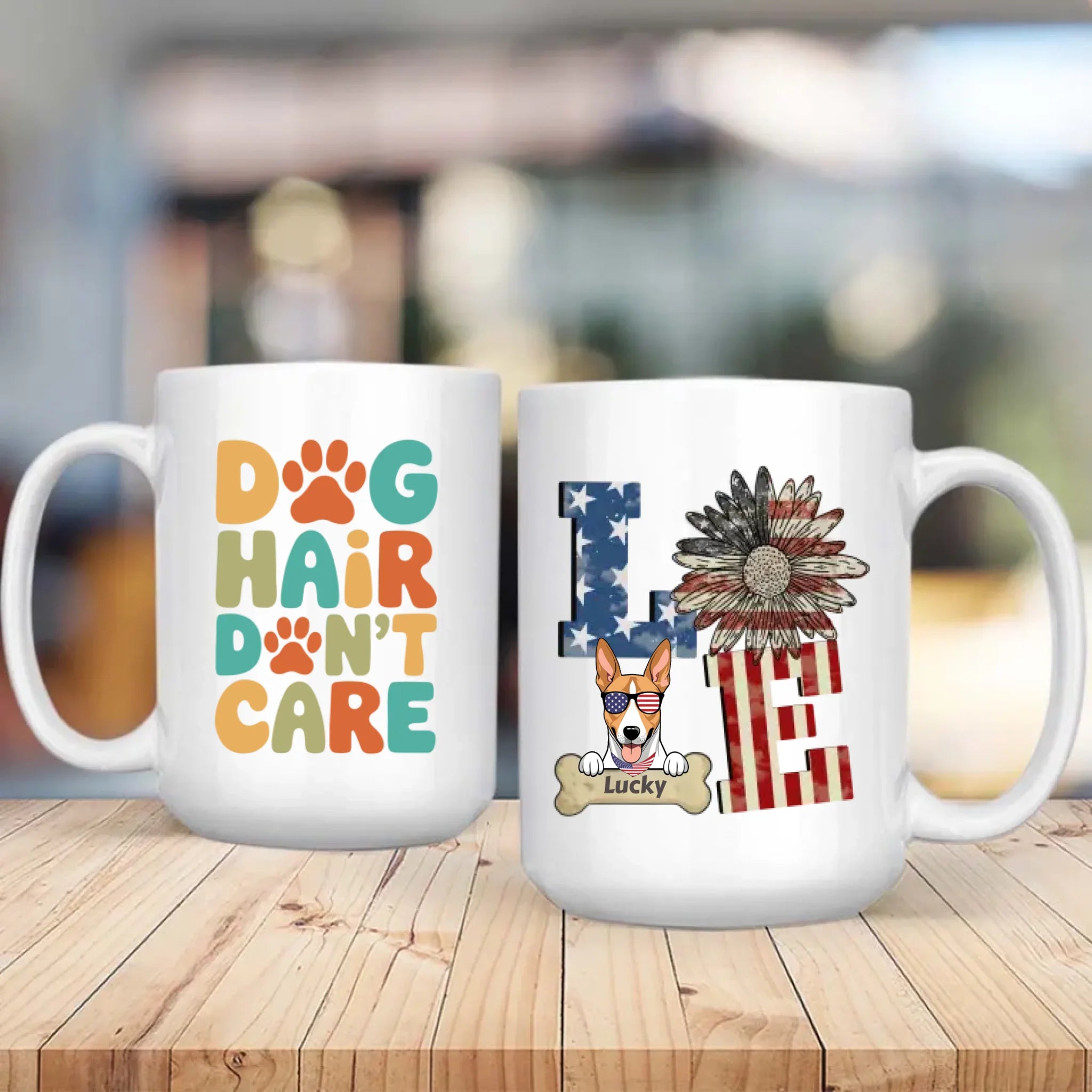 LOVE Dog Mug – Personalized Patriotic Pet Lover Gift – 89Prints