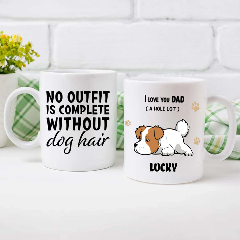 Personalized Dog Mug – I Love You Dad -  Custom Pet Name Gift – 89Prints