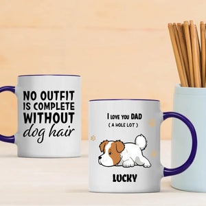 Personalized Dog Mug – I Love You Dad -  Custom Pet Name Gift – 89Prints