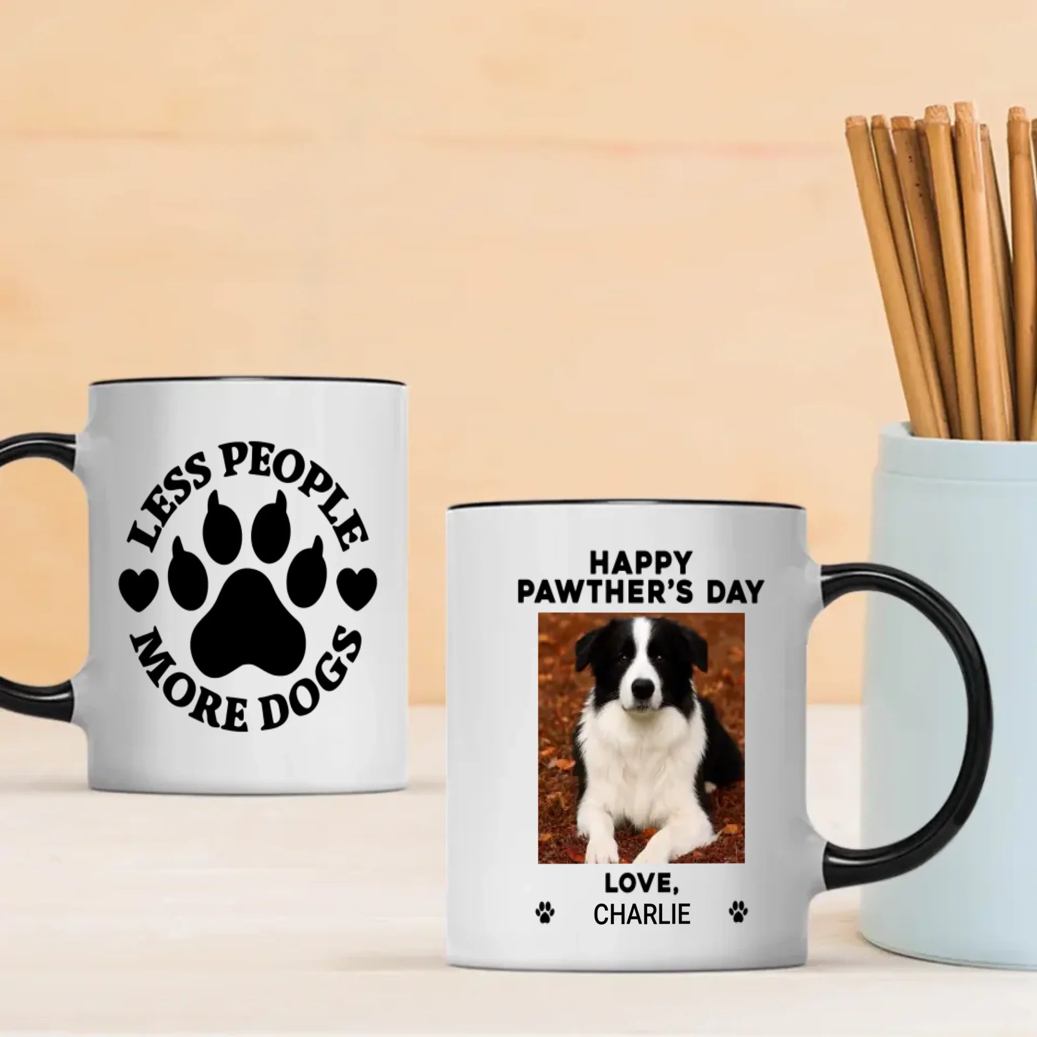 Personalized Dog Lover Mug – Happy Pawther’s Day Gift with Custom Pet Photo & Name – 89Prints