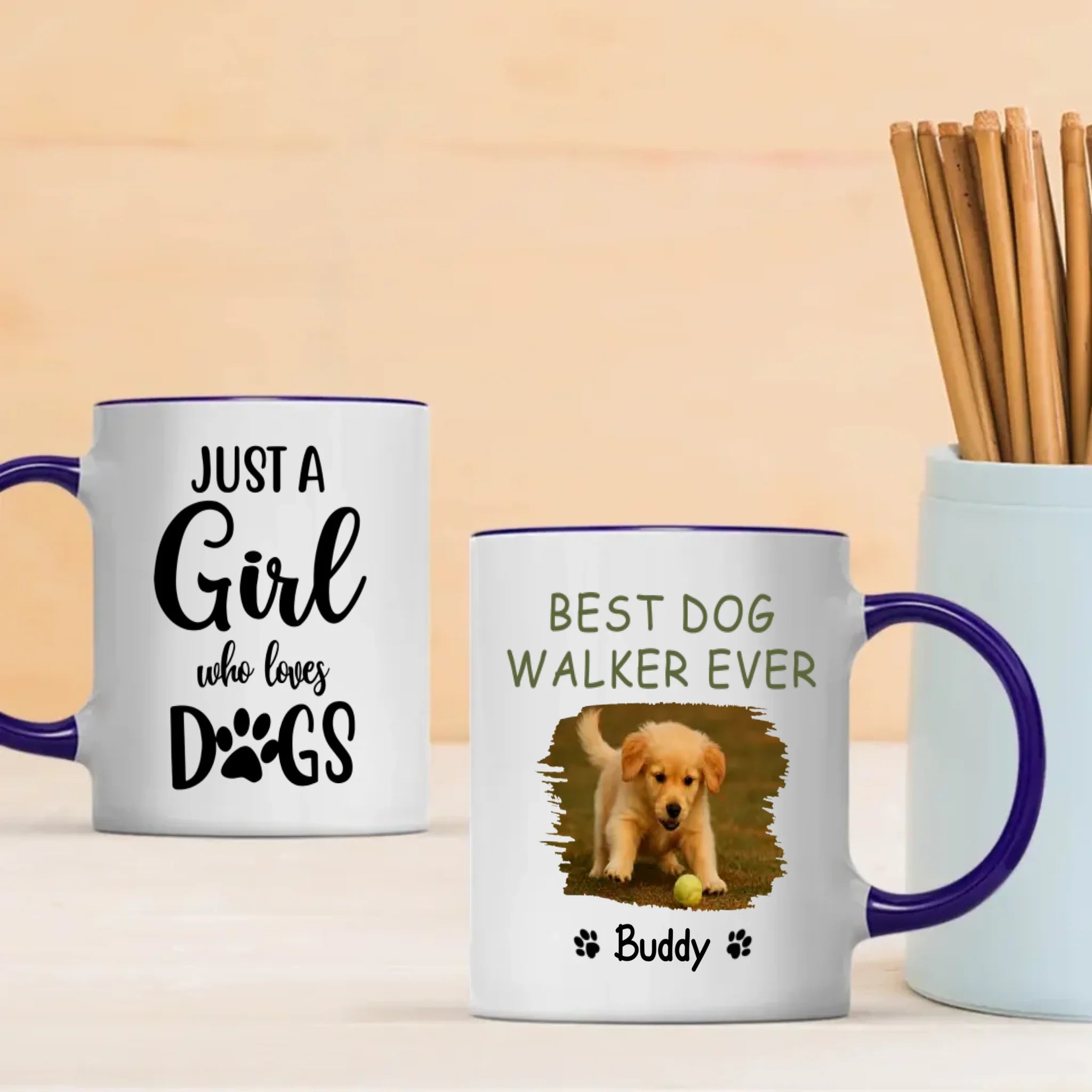 Personalized Gift for Dog Lovers – Best Dog Walker Ever Custom Mug – 89Prints