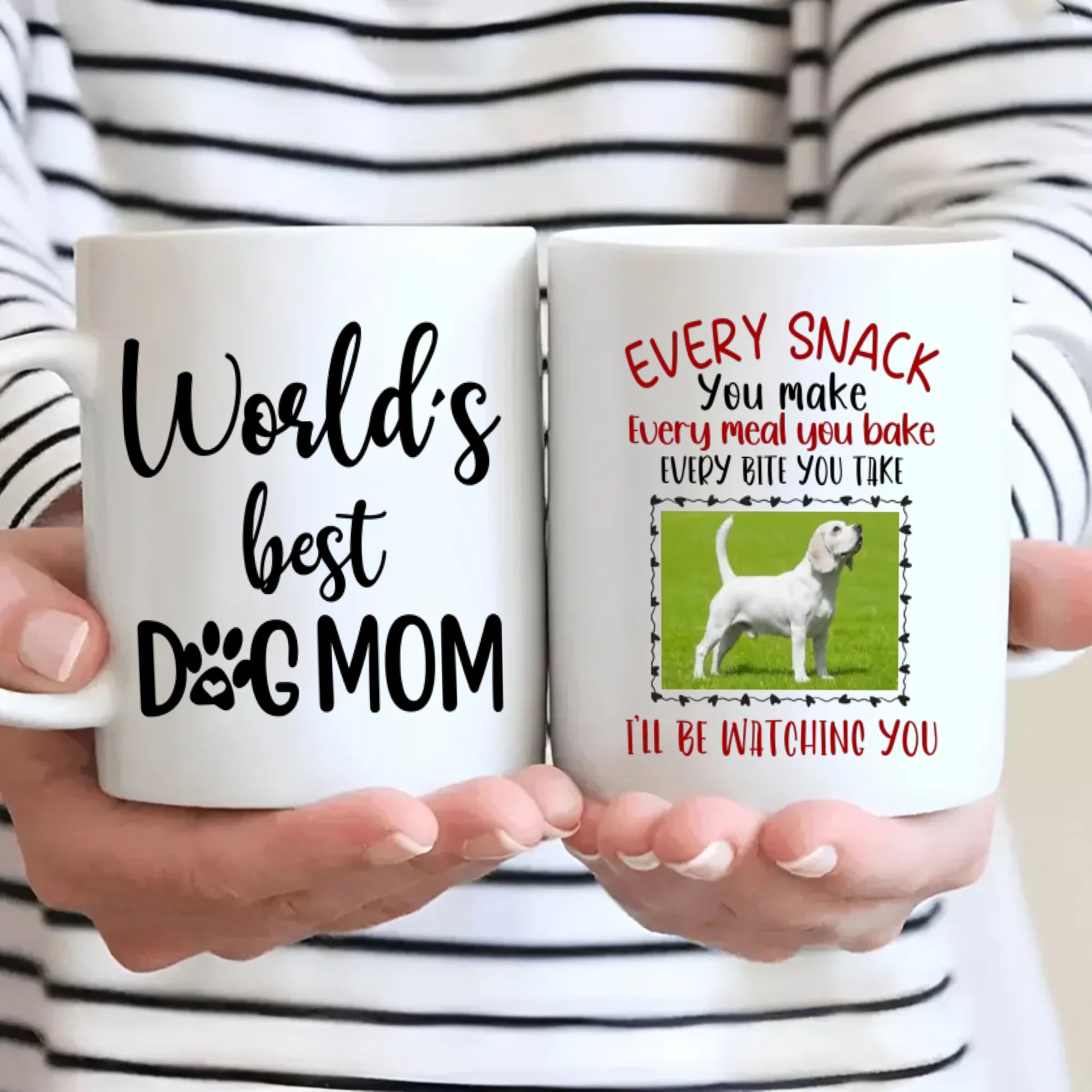 Personalized Dog Mom Mug – Custom Pet Photo & Name Funny 
