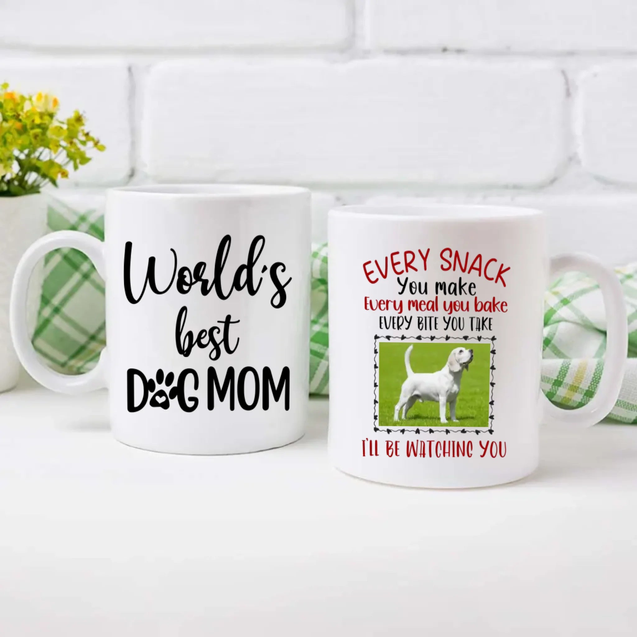 Personalized Dog Mom Mug – Custom Pet Photo & Name Funny 