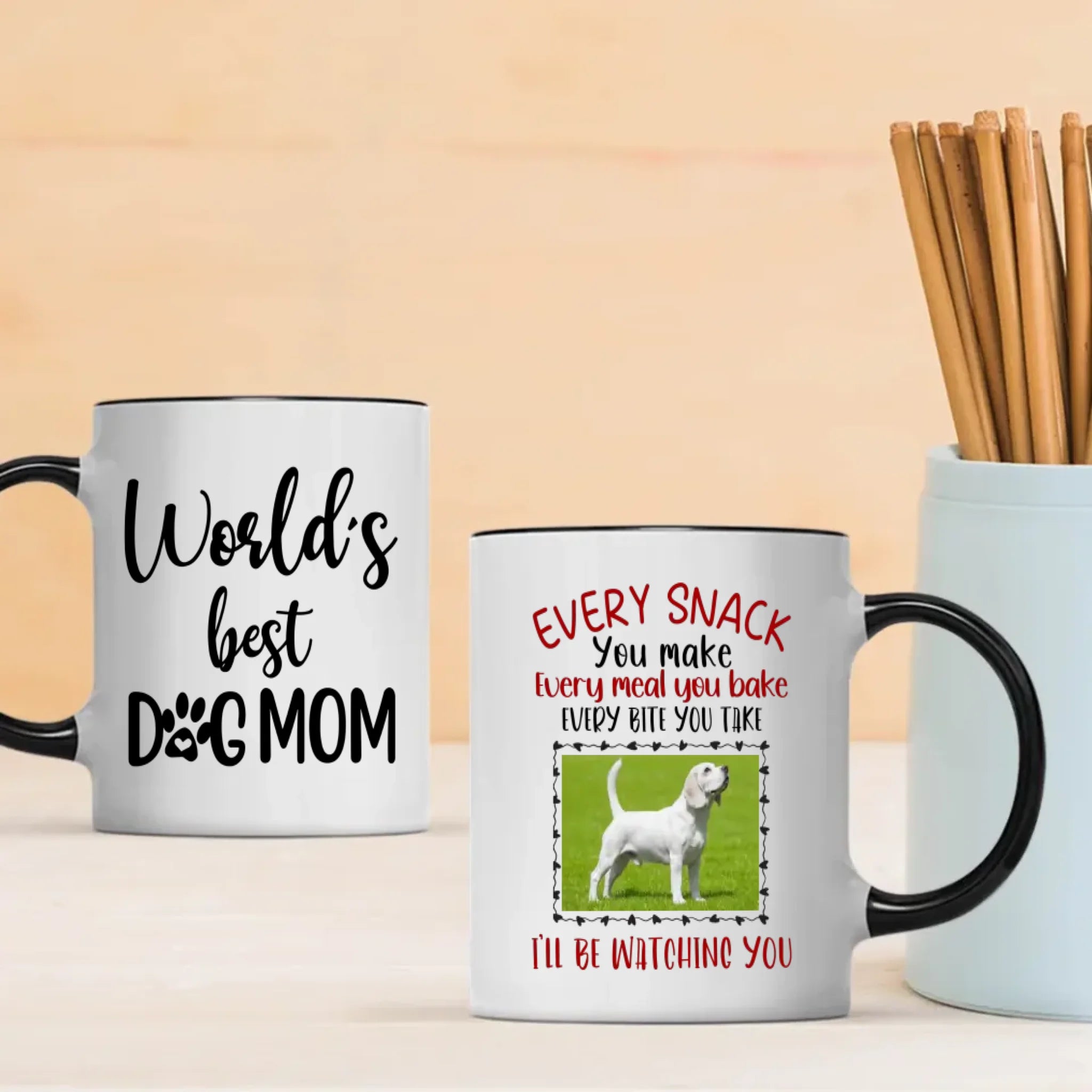 Personalized Dog Mom Mug – Custom Pet Photo & Name Funny 