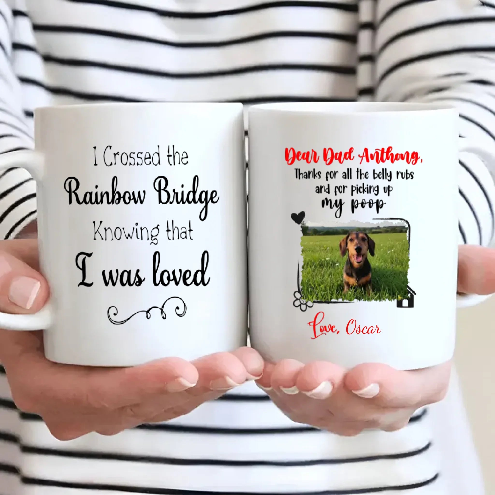Personalized Dachshund Memorial Mug – Custom Pet Photo & Name Rainbow Bridge Gift – 89Prints