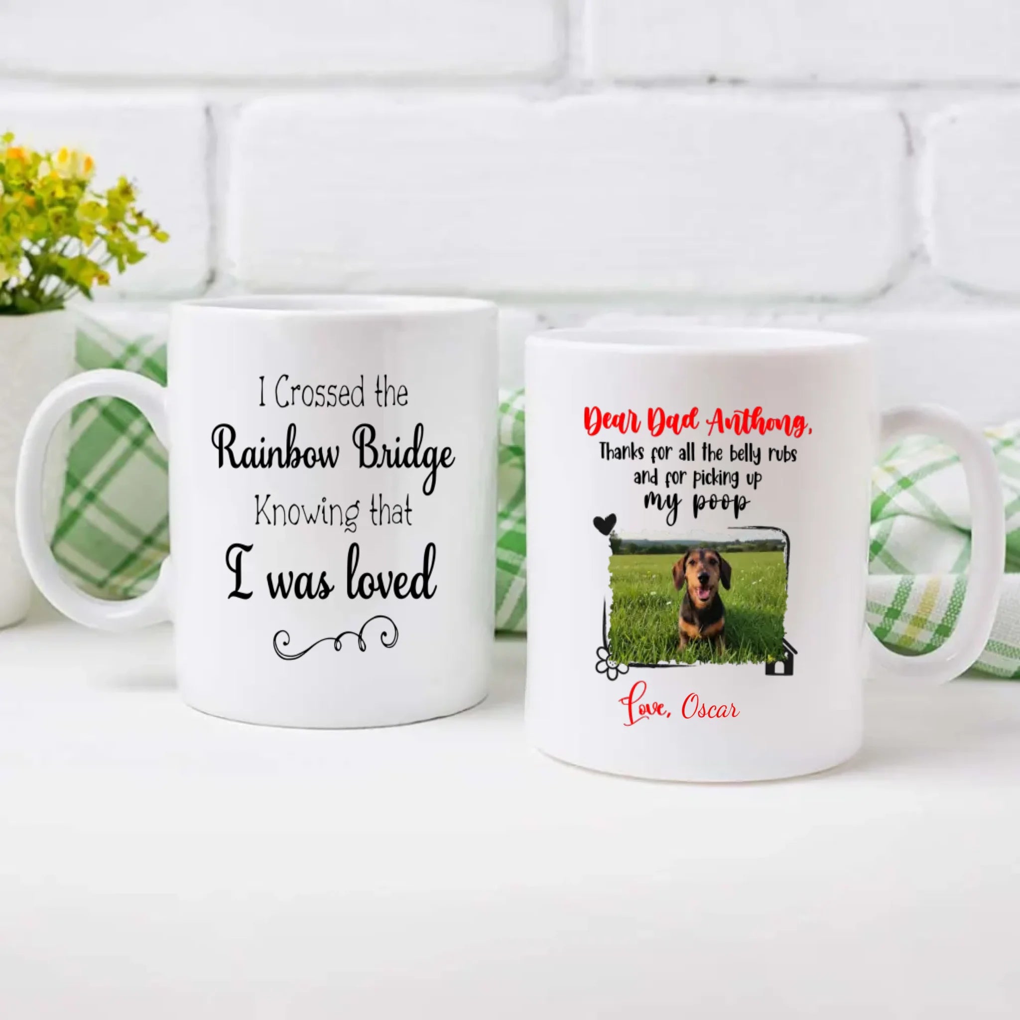 Personalized Dachshund Memorial Mug – Custom Pet Photo & Name Rainbow Bridge Gift – 89Prints