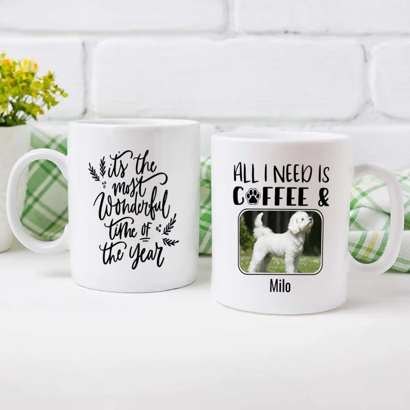 Personalized Bichon Frise Dog Mom Mug – Custom Pet Photo & Name Holiday Gift – 89Prints