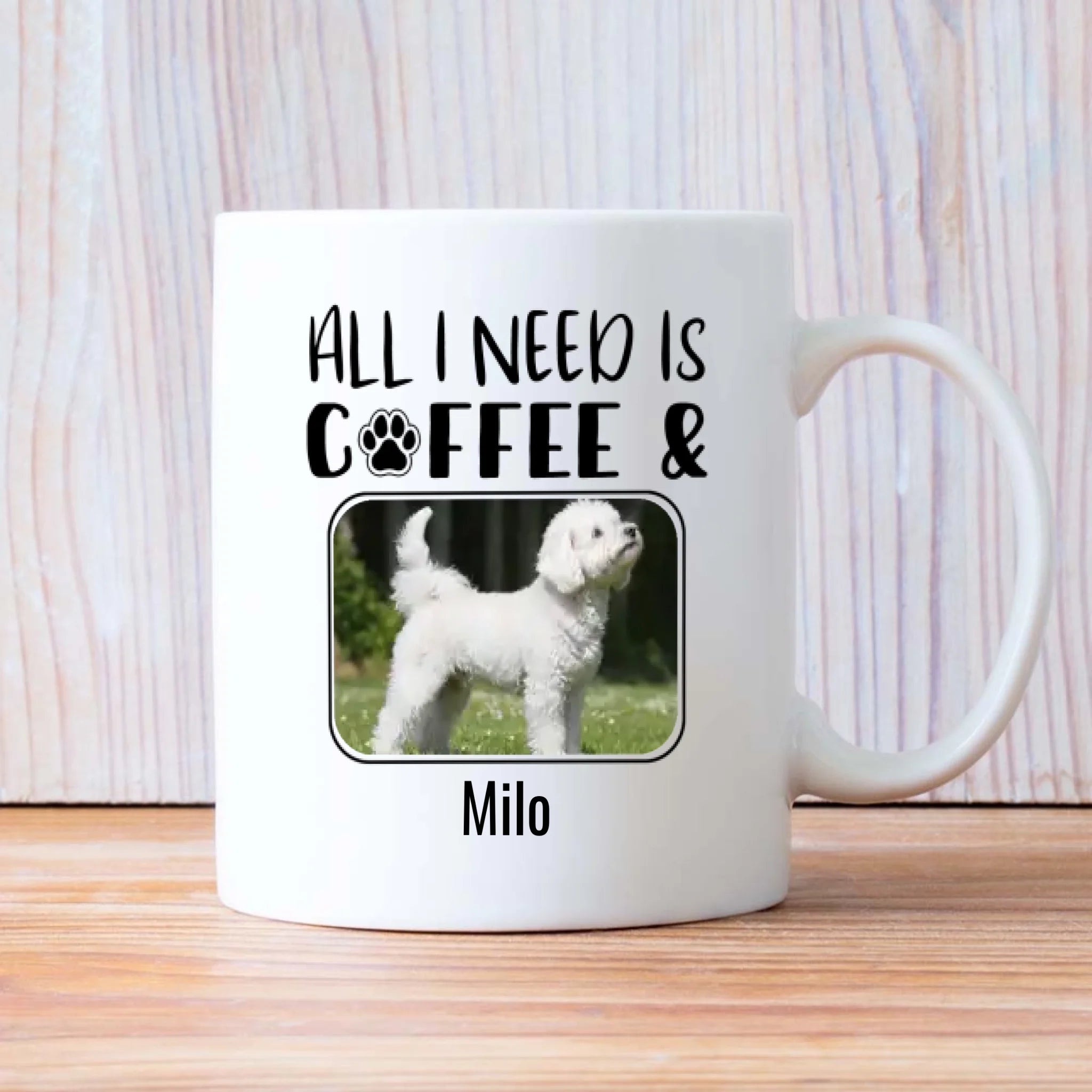 Personalized Bichon Frise Dog Mom Mug – Custom Pet Photo & Name Holiday Gift – 89Prints