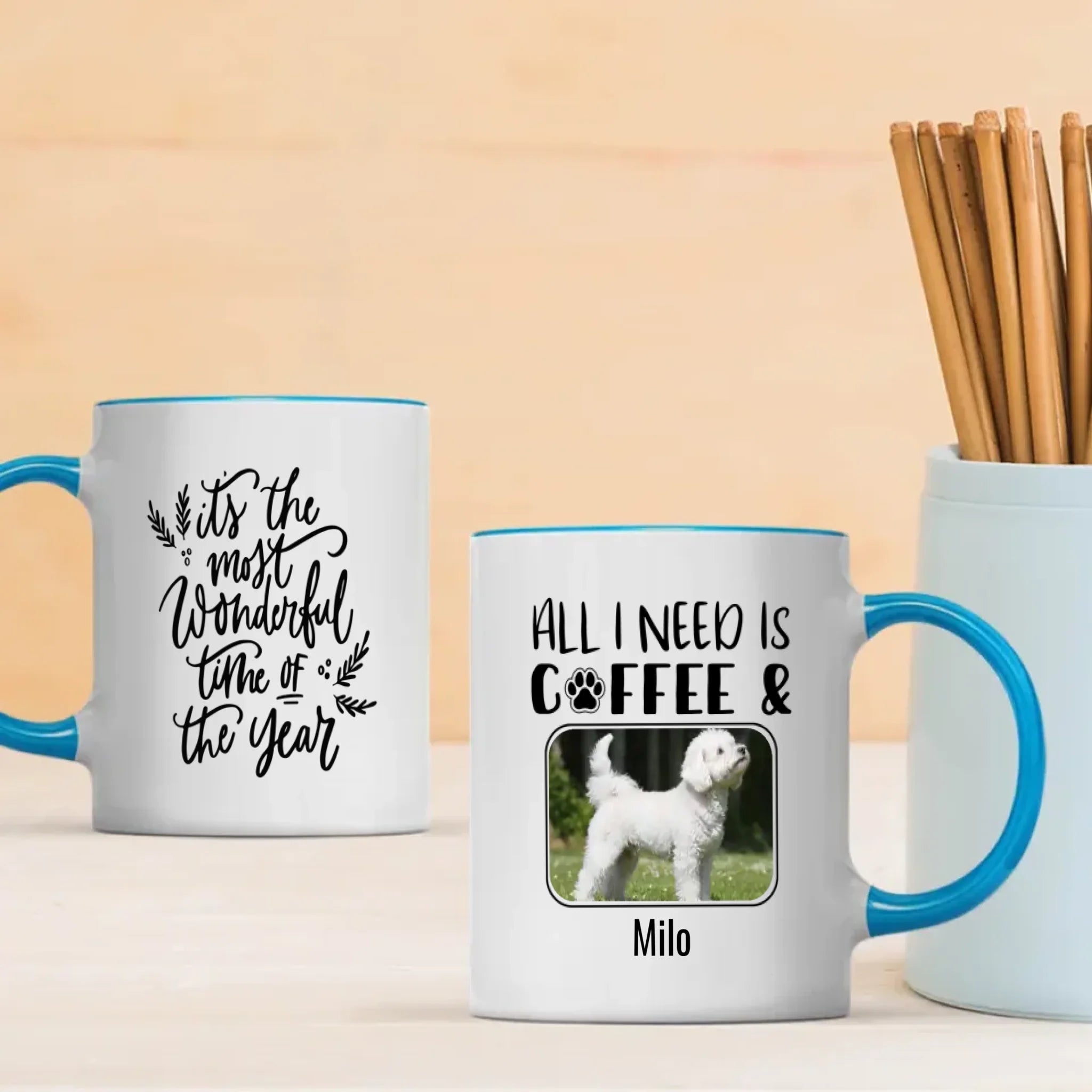 Personalized Bichon Frise Dog Mom Mug – Custom Pet Photo & Name Holiday Gift – 89Prints