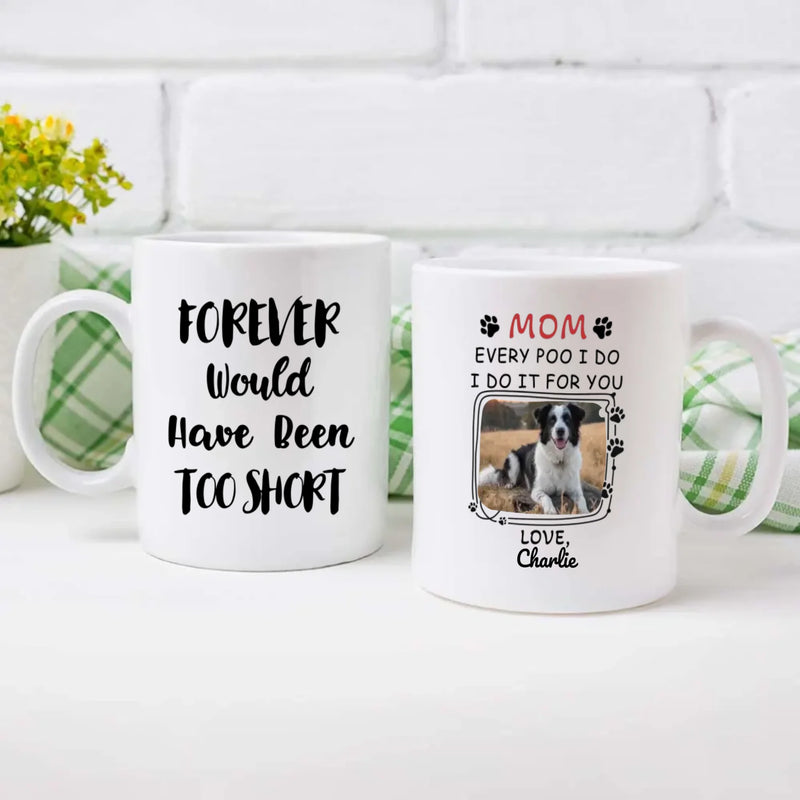 Personalized Dog Mom Mug – Custom Black and White Dog Photo & Name Gift – 89Prints