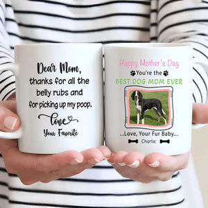 Personalized Dog Mom Mug – Custom White and Black Dog Photo & Name Gift – 89Prints
