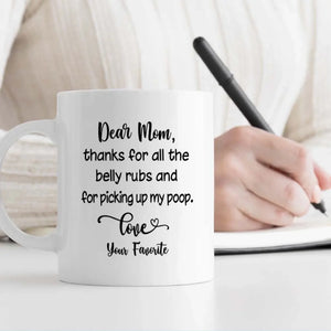 Personalized Dog Mom Mug – Custom White and Black Dog Photo & Name Gift – 89Prints