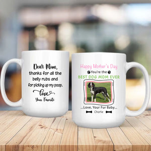 Personalized Dog Mom Mug – Custom White and Black Dog Photo & Name Gift – 89Prints