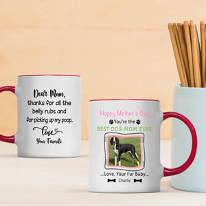 Personalized Dog Mom Mug – Custom White and Black Dog Photo & Name Gift – 89Prints