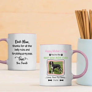 Personalized Dog Mom Mug – Custom White and Black Dog Photo & Name Gift – 89Prints