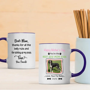 Personalized Dog Mom Mug – Custom White and Black Dog Photo & Name Gift – 89Prints
