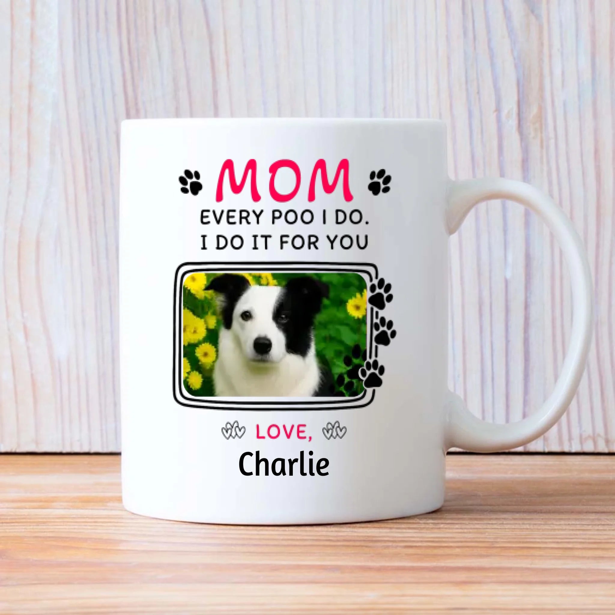 Personalized Dog Mug Mom – Custom Pet Photo & Name Stay at Home Dog Mom Gift – 89Prints