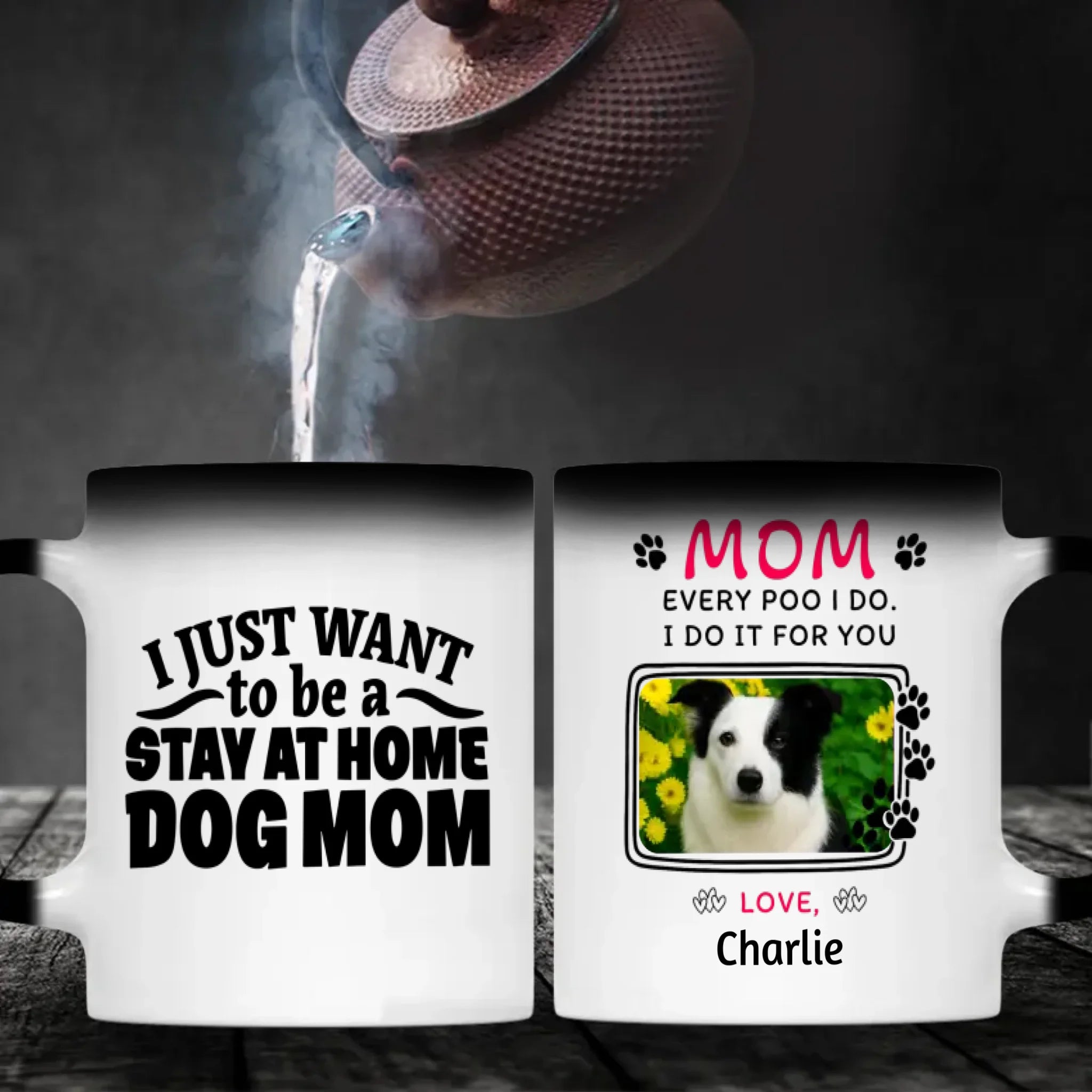 Personalized Dog Mug Mom – Custom Pet Photo & Name Stay at Home Dog Mom Gift – 89Prints