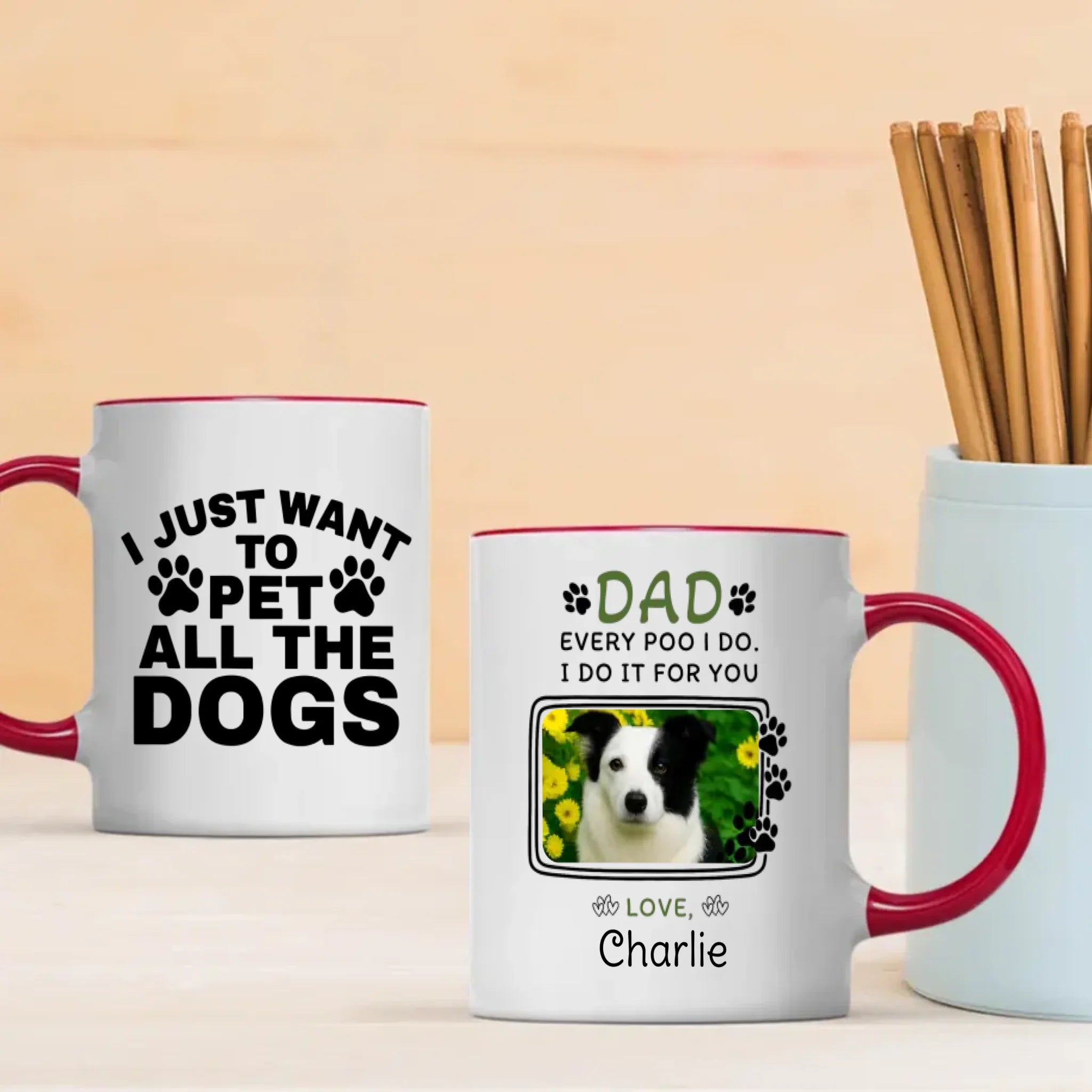 Personalized Dog Mug – “Every Poo I Do, I Do It for You” with Custom Pet Photo & Name – 89Prints