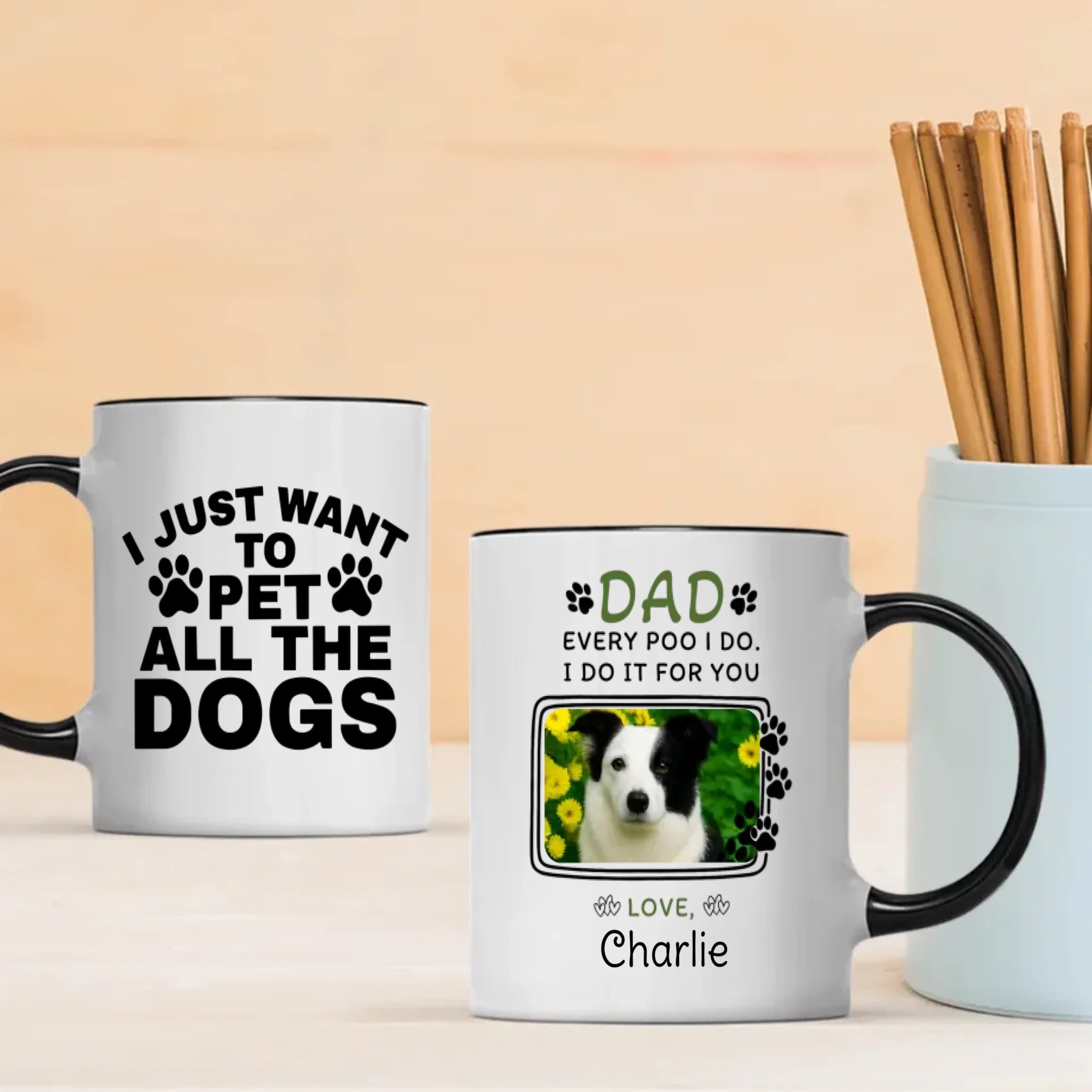 Personalized Dog Mug – “Every Poo I Do, I Do It for You” with Custom Pet Photo & Name – 89Prints