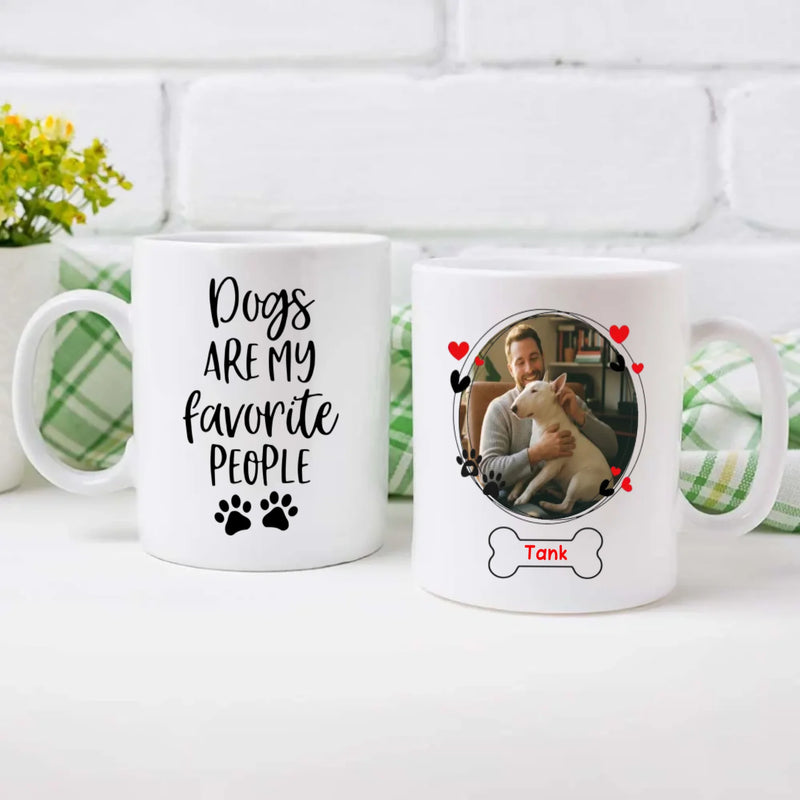Personalized Bull Terrier Mug - Custom Round Frame with Photo and Name - 89Prints