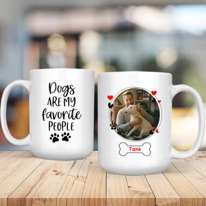 Personalized Bull Terrier Mug - Custom Round Frame with Photo and Name - 89Prints
