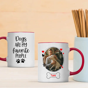 Personalized Bull Terrier Mug - Custom Round Frame with Photo and Name - 89Prints