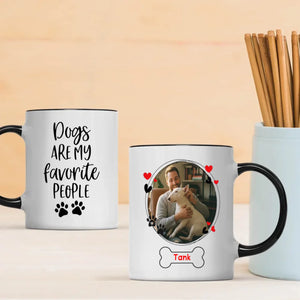 Personalized Bull Terrier Mug - Custom Round Frame with Photo and Name - 89Prints